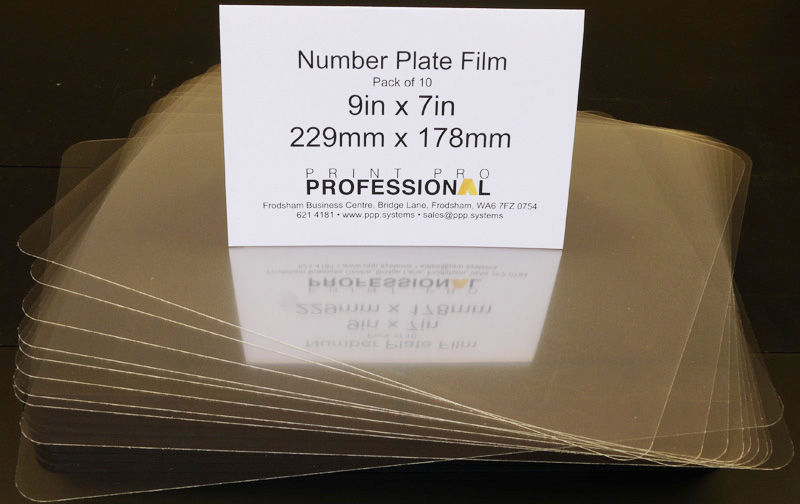 Film for Number Plate ABS 9in x 7in / 229mm x 178mm