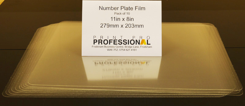 Film for Number Plate ABS 11in x 8in / 279mm x 203mm