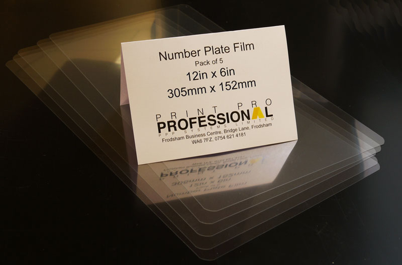 Film for Number Plate ABS 12in x 6in / 305mm x 152mm