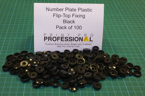 Flip-Top Plastic Screw Retainer Black