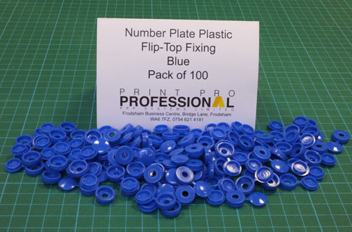 Flip-Top Plastic Screw Retainer Blue
