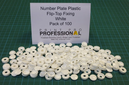 Flip-Top Plastic Screw Retainer White