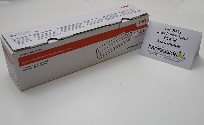 Black Toner Cartridge OKI B432 3,000 capacity