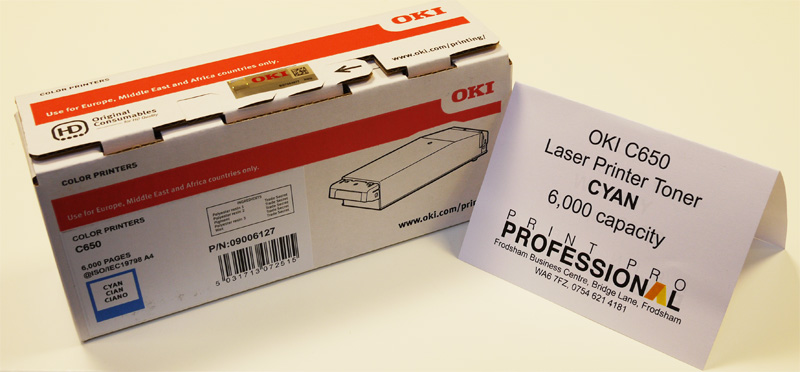 Cyan Toner Cartridge OKI C650 6,000 capacity