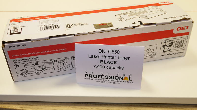 Black Toner Cartridge OKI C650 7,000 capacity